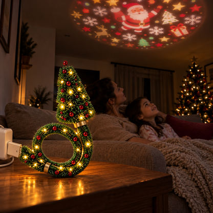 Proyector navideño USB con luces de colores