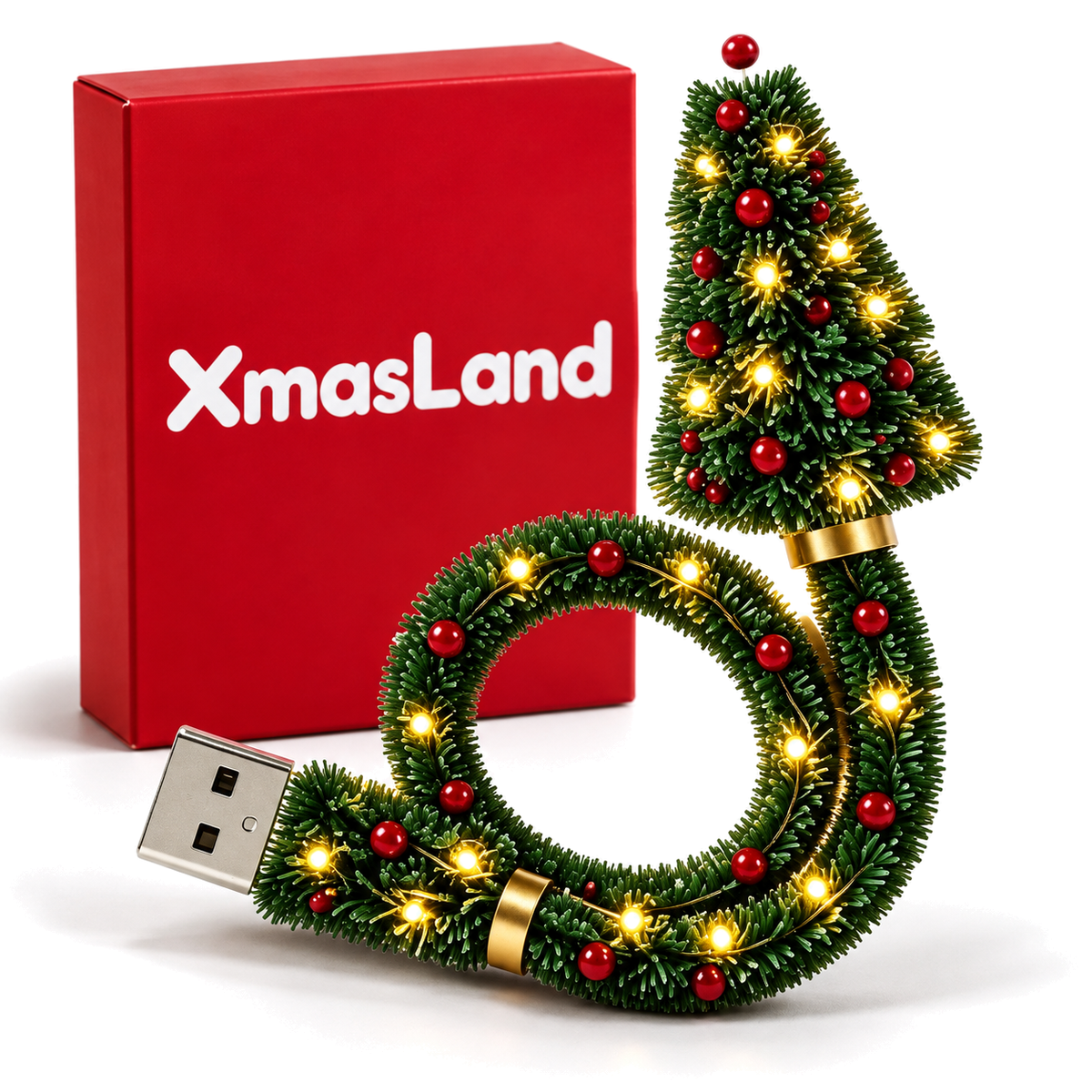 Proyector navideño USB con luces de colores